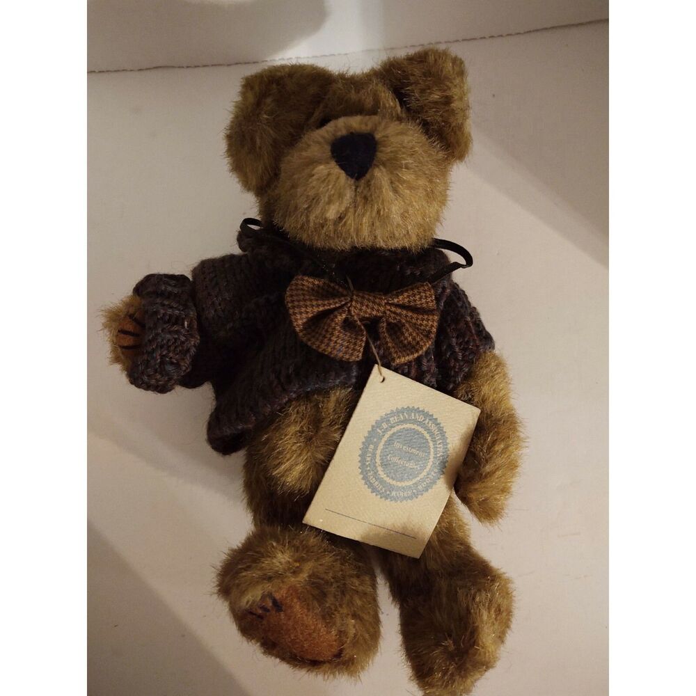 Boyds Bear Mr Trumbell 10"Jointed Teddy Bear Sweater Bow Tie New W/Tags 98